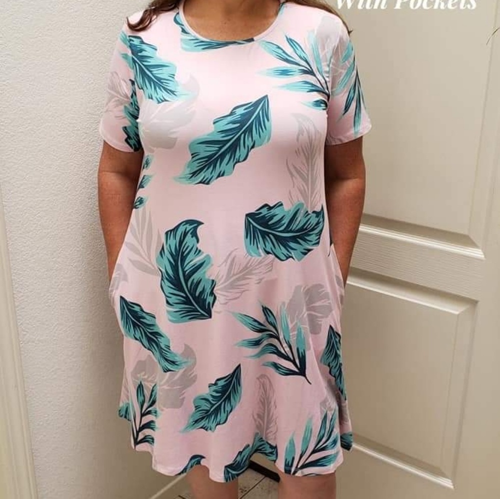 PALM LEAF DRESS WITH POCKETS!!!!